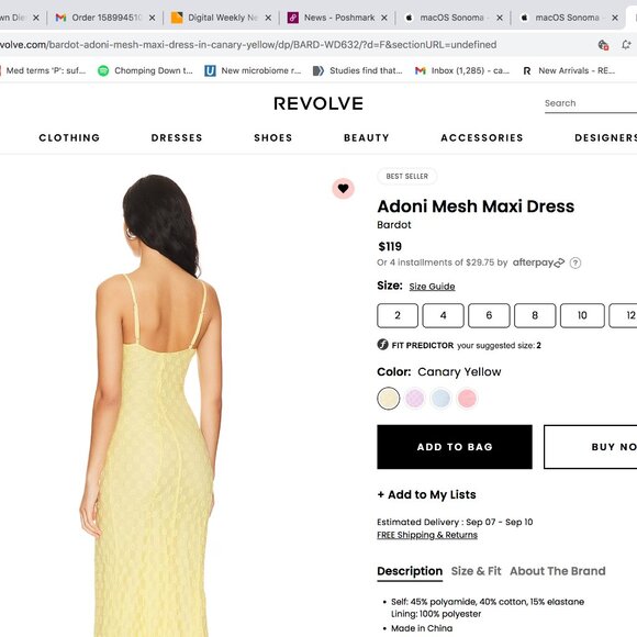 Adoni Mesh Maxi Dress Bardot brand:Bardot - Picture 2 of 4